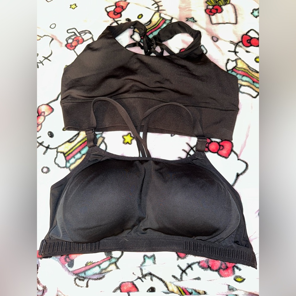 Black sports bras.